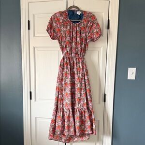 J. Crew Liberty print midi dress